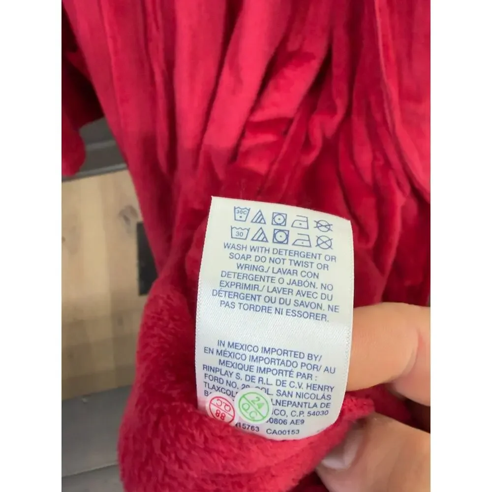 NWT Polo Ralph Lauren Plush Fleece Robe - Red, Size L/XL